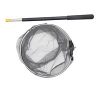 GARIOUANS Telescopic Stainless Steel Fishing Net with Black Folding Mesh Head for Outdoor and Small Fish Catching, Portable Bug Catcher Suitable for Garden and Nature Exploration