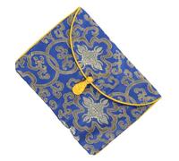 GARIOUANS Thickened Blue Silk Scripture Storage Pouch for Buddhist Books Tear-Resistant Shock-Absorbing Envelope with Anti-Fall Protection Suitable for Home Office Outdoor Use Zen Buddhist