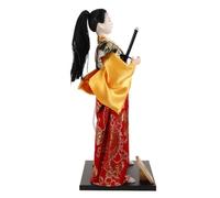 GARIOUANS Traditional Japanese Samurai Doll Decorative Ninja Figurine for Home Decor Craftsmanship for Japanese Culture Enthusiasts Unique Desktop Ornament
