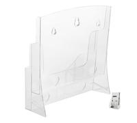 GARIOUANS Transparent Document Holder Acrylic Double File Display Rack Wall Mounted Brochure and Pamphlet Organizer for Office Mail Catalog Storage