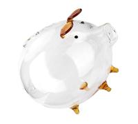 GARIOUANS Transparent Piggy Bank for Adults Clear Money Saving Box with Cute Cartoon Pig Design Visual Savings Tracker Coin Jar Gift for Birthdays and Smart Money Habits