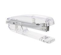 GARIOUANS Transparent Portable Stapler Minimalist Plastic Book Binding Tool for School Home Office Use Lightweight Compact Paper Binding Machine for Document Organization