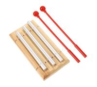 GARIOUANS Trio Hand Chime Musical Instrument with Mallet Three-tone Wood Bells for Adjustable Volume for Classroom Meditation Yoga and Mindfulness Music Education Supplies