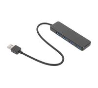 GARIOUANS Usb 3.0 Hub 4-port Multi-port Adapter 25cm Cable, Portable Usb Hub Expansion for Computer, Laptop, and Desktop Black