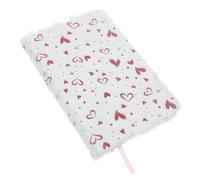 GARIOUANS Valentines Plush Diary Book with Soft Heart Shaped Cover Multi Function Small Notebook for Writing Planning Journaling Cozy Fluffy Journal Romantic Love Boyfriend Personal Use