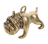 GARIOUANS Vintage Brass Bulldog Pendant Keychain Durable DIY Hanging Ornament Symbolizing Strength and Courage for Keys Bags Accessories Decoration