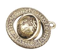 GARIOUANS Vintage Brass Keychain Pendant DIY Hanging Ornament for Bags and Jewelry Making Retro Auspicious Design Multipurpose Accessory for Craft Decoration and Blessing