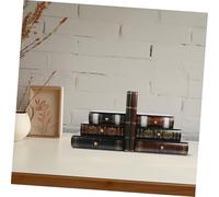 GARIOUANS Vintage Wood Book End Storage Box for Shelves Elegant Quirky Bookend Shape Container with Realistic Texture Wood Craftsmanship for Organized Book Storage and Study