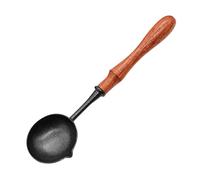 GARIOUANS Wax Seal Spoon with Wooden Handle Metal Wax Melting Tool for Sealing Envelopes Invitations and Gift Boxes Rust Non Stick Warmer Scoop for DIY