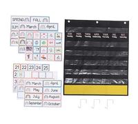 GARIOUANS Weekly Hanging Calendar for Practical Educational Pocket Chart for Cognitive Learning Classroom Decoration and Teacher Organization Design