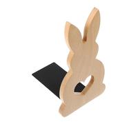 GARIOUANS Whimsical Bunny Wooden Bookends Decorative Book Holder for Desk and Bookshelf Organization Compact Sturdy Design for Books Magazines Office and Home Storage Charming Rabbit-shaped