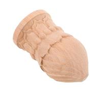 GARIOUANS Wood Decorative Finial Pineapple Head European Style | Beige Finish, 9.00X5.00X5.00cm/3.54X1.97X1.97in, Decorative Wooden Final