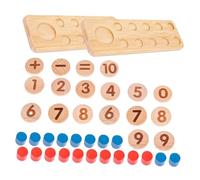 GARIOUANS Wooden Counting Number Cognitive Blocks for Math Learning and Matching Safe Educational Plaything for Preschool and Kindergarten