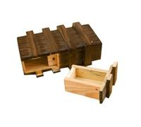 GARIOUANS Wooden Educational Puzzle Box with Triple Lock Secret Drawer for Natural Wood Brown Large Brain Teaser for Safe Storage and Hidden Treasures