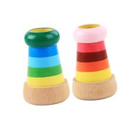 GARIOUANS Wooden Kaleidoscope for Beech Wood Educational Developmental with Large Lens Stimulates Imagination and Logical Thinking Colorful Show for Aged