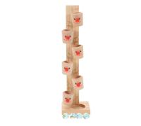 GARIOUANS Wooden Marble Ball Drop Slider Tower for Developmental Hand-eye Coordination Plaything Portable Montessori Educational Sensory for Boy Girl Bright Interactive Design