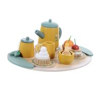 GARIOUANS Wooden Tea Set for Realistic Pretend Play Tea Party Set for Boys Safe Material Interactive Role Play to Develop Imagination and Social Skills