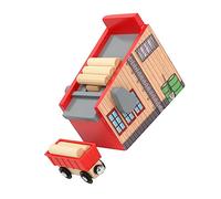 GARIOUANS Wooden Train for DIY Scene Accessories with Wooden Logs Wagon Logging Educational Building Blocks to Enhance Hand Eye Coordination and Parent Interaction