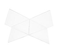 GARIOUANS X-Shaped Transparent Acrylic Book Stand Thick Document Holder for Cookbooks Art Books Bibles Textbooks and Magazines Compact Easy Assembly Stylish Reading Display for Students and