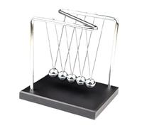 GARIOUANS Z-shaped Newton S Cradle Pendulum Ball Kinetic Motion with Metal Balls Solid Wood and Steel Construction Physics Learning Tool and Desk Decoration for Home and Office