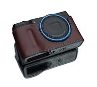 Gariz HG-GRIIIBR Genuine Leather Half Case for Ricoh GR III, Brown