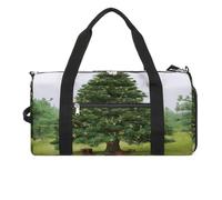 Garlad Pine Tree Gym Bag for Women Men Shoe Compartment Waterproof Travel Bags Sports Duffle Bag for Sports Gyms Yoga