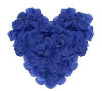 Garlag 1200 Pieces Rose Petals, Artificial Rose Flowers, No-Taste Emulation Silk Rose Petals for Bedroom, Wedding, Anniversary, Birthday Party, Valentine's Day, Confession Decoration (Dark Blue)