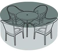 Garland 4-6-Seater Round Furniture Set Cover in Black, Size 4-6 Seater, PVC/PE | Charlies