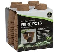 Garland Round Fibre Pot Pack of 48, Size 8cm | Charlies