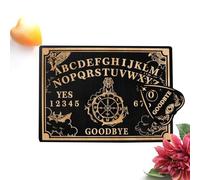 Garland Board - Twelve Inch Wooden Engraved Handwork, Black Fortune Telling Tool, Communication with Letters Symbol, Spiritual Practice Ritual Interaction Board | For Meditation Focus Energ