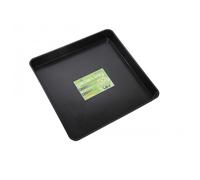 Square Garden Tray Black Plastic Potting