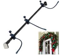 Garland Hanger for Door Frame, Adjustable Fits 32"- 80" Doors, Heavy-Duty Christmas Halloween Decoration Holder for Wreaths, Lights & More | No Screws, Drilling, Metal, Holds up to 20 Lbs(59"-67")