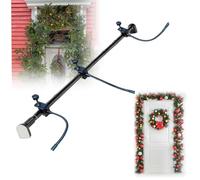 Garland Hanger for Front Door,Adjustable Fits for 32"- 80" Doors,Garland Holder for Christmas,Heavy Duty No Drill Christmas Holiday Decoration Holder for Wreaths Lights Garland