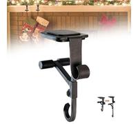 Garland Holder,2 in 1 Fireplace Stocking and Garland Hanger,No Drill, Heavy Duty Garland Hangers for Mantle,Adjustable Christmas Mantle Hanger with 2 Hooks, for Christmas Holiday Garland (1pc)