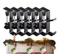 Garland Holder, 6 Pieces Christmas Stocking Holder | Adjustable Hooks 2 in 1 Heavy Duty for Garland Christmas Decoration Door Winter Christmas