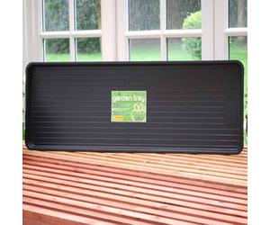 Garland Jumbo Plastic Rectangular Garden Greenhouse Tray - Black