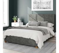 Garland Linen Storage Ottoman Bed with Plain Upholstered Headboard granite