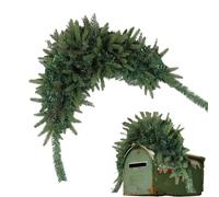Garland Mailbox Christmas - Artificial Pine Needles 43.5 Inches | Postcard | Decorative Door Window Winter Festival ActionThanks Garden Patio