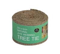 Garland Natural Tree Tie Jute Webbing Strong Gentle Biodegradable 5m x 5cm Loose