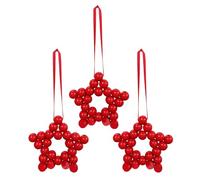 Garland Prayer Wood Beads Farmhouse Natural Wood Bead String Christmas Pendant For Home Red Wooden Bead