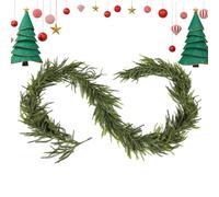 Garland Realistic Real Touch Artificial Pine Cypress Vines Decorative Fireplace Garland for Stairs Country House Party Home Christmas Decoration