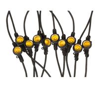 Maclean MCE410 Garden Light Chain Light Decoration 10m Garland Garden Decoration for 10x Light Sources with E27 Base Indoor/Outdoor (Without Bulbs)