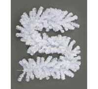 (Garland, White Un-Lit) Christmas Garlands and Wreaths - Many Styles
