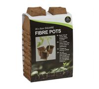 Garland Worth Gardening 20 X 6Cm Square Fibre Pots