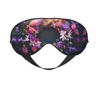Garlands Beautiful Flowers Eye Mask for Sleeping, Sleep Mask Blocks Light Perfect for Women and Men, Soft and Comfortable Blindfold for Travel