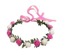 Garlands Crown Hair Wreath Bride Flower, Milk white rose red | Flower Headbands for Women Bride Floral Garlands Crown Hair Wreath Wedding Party Supply Market Stall