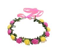 Garlands Crown Hair Wreath Bride Flower, red, E | Flower Headbands for Women Bride Floral Garlands Crown Hair Wreath Wedding Party Supply Market Stall