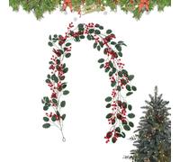 Garlands for Decoration Christmas Decorative Red Berry Artificial Ornaments | Artificial Christmas Garland for Door Porch Wall Fireplace Mantel Mantle Office Room Window