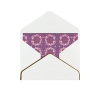 Garlands Nice Flowers Pearl Paper Greeting Card With Envelope Gold Trimmed Wedding Party Christmas Invitation