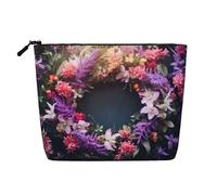 Garlands Nice Flowers Print Toiletry Bag Cosmetic Bag Large Capacity Travel Makeup Bag for Women for Daily Use Travel
